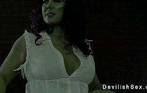 She Hulk licking big boobs lesbian