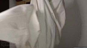 Culona cu�ada loses bet, dresses up and sucks cock
