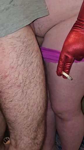 Rubbing the Cock of a Hairy Dick