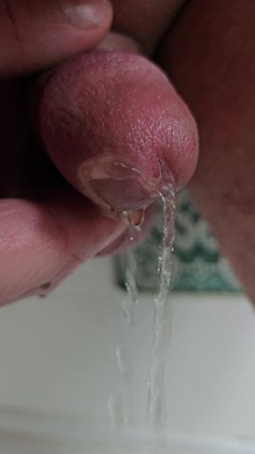 Close up pissing