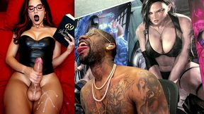 transgender stepmom jerks off while cumming and reading smut, ai generated