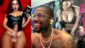 transgender stepmom jerks off while cumming and reading smut, ai generated