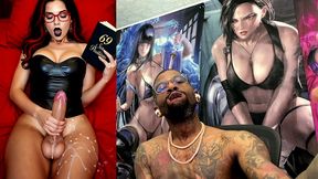 transgender stepmom jerks off while cumming and reading smut, ai generated