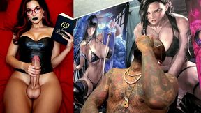 transgender stepmom jerks off while cumming and reading smut, ai generated