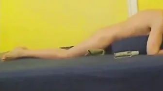 Twink amateur pounds Fleshlight sex toy and cums inside