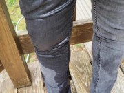 Pissing in my tight jeans
