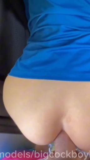 Stunning moment from &quot;He came over and fucked my mouth and ass, and his big cock stretched my holes in public&quot;