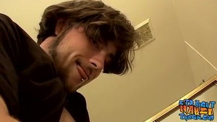Bearded young thug fleshlight tugging his tasty cock