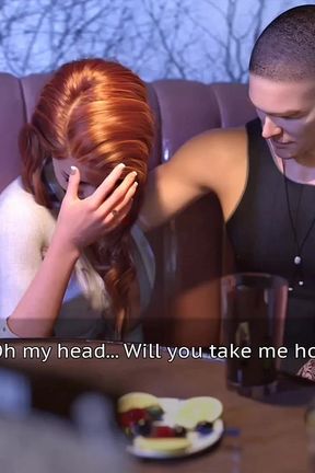 The Stepmother Is Holding a Handsome Neighbor Close and Kissing Him Deeply