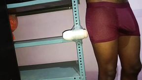 Sextoy fuck by Big black uncut dick and cumming huge