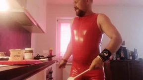 PervertedRoman40 in the Kitchen in latex