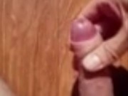 Jerking off and cum in slow motion