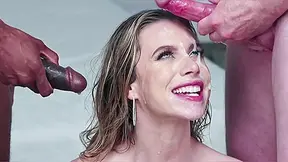 Blowjob And Double Facial Cum All Over Her Face