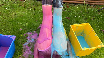 A Welly Boot Gunging &ndash_ Sploshing WAM Fun