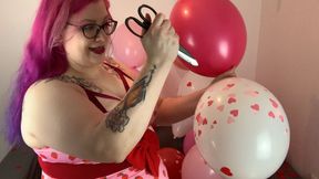 Popping all my Valentine's Day Balloons