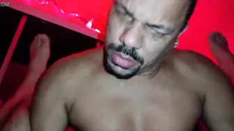 Masculine Married Guy Takes Black Cock in Anal Threesome
