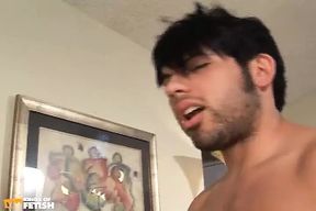 Older Man Gets Asshole Screwed by a Twink with Big Dick on the Floor