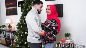 ”There is nothing like Christmas spirit to spice things up as Arab beautiful babe rides a f”