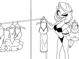 two Angels in Hazbin Hotel Make Out