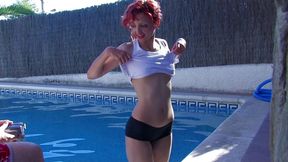 wild redhead girl is so horny for anal sex