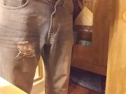 Leo Piss Vid Taking Pants Down Exposing Limp Dick then Pissing