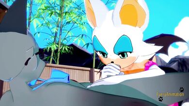 Sonic Animal Crossing Hentai - Raymon Gets Cum In Rouge's Mouth Then Rides His Dick