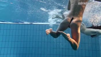 Monica Sizzles with Janka & Andrea in Sensual Underwater Lesbian Delights