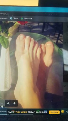 Vibrator in Ass Big Cock Pretty Sandals
