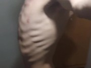 Showing off my extremely perfect skinny body near bright light