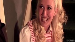 Nikki Miller's blonde charm captivates in raw anal stripper ecstasy