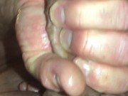 Milking My Own Cock Like This Makes Me Cum So Fast, Cum Covered The Back Of My Phone While Recording