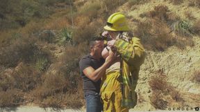 GenderXFilms - Hot firefighting trans Aspen Brooks tittyfucked