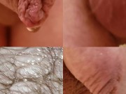 4 Closeup Shots of Belly Button, Penis and Cum in Multi Cam