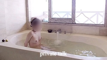 Bathing scene at a resort hotel
