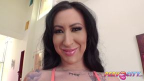 Inked MILF Lily Lane Squirting Solo