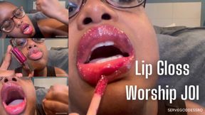 Sensual Lip Gloss Worship JOI - Royal Ro ebony lips jerk off instruction