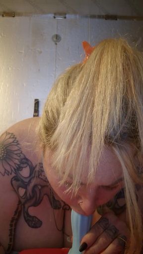 POV Sloppy Dildo BJ