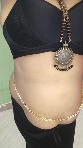 Indian BBW Bhabhi Dance and Sex Saree Blouse Clear Hindi Voice