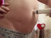 Stretching belly button after stomach pumping