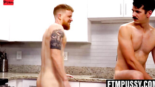 Hair Bear Hunter - Big & Busty MILF Strips Down For A Wild Kitchen Counter Fuck