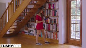 TUSHY College Student Uses Her Best Friend To Fuck Teacher