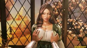 Hot animated babe puts burning cock in her 3D game porn throne