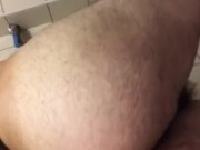 Hot hairy turkish guy cums and pee in workplace toilet almost caught