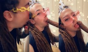 Dickslut gets wrecked by a massive big dick then gushing cumslut