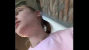 Public natural tits play and Nipple clamps