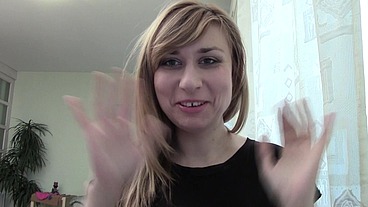 Milena Blonde Babe Chats on Webcam in Non-Nude SFW Clip