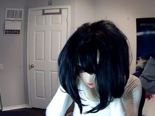 Miki & Celli Pt3! Masking in kigurumi doll Celli, kigurumi zentai encased rubber doll!