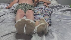 Chrissy and Dan sock JOI with talking