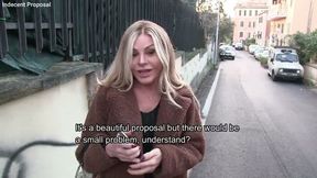 Exclusive - He accepts 1000 and gets his ass pounded by a hot Italian girl - English subtitles