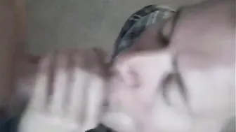 Twink Gives Sloppy Blowjob and Takes Mouthful of Cum